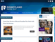 Tablet Screenshot of disneylandinsideout.com